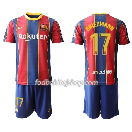 FC Barcelona Antoine Griezmann 17 Børn Hjemme Fodboldsæt 2020-21 S/S (+ Korte bukser)